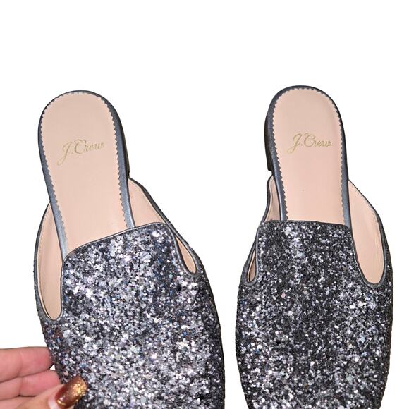J.Crew Pointed Toe Glitter Slides Size: 7 - Picture 3 of 4
